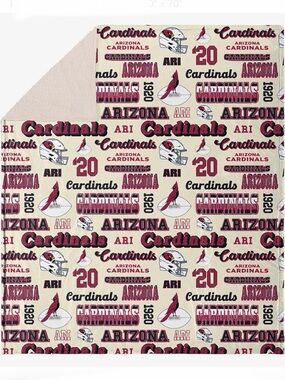 FOCO NFL🏈Adult👫NFL🏈 Arizona Cardinals Retro Sherpa Fleece Throw 60" x 70"